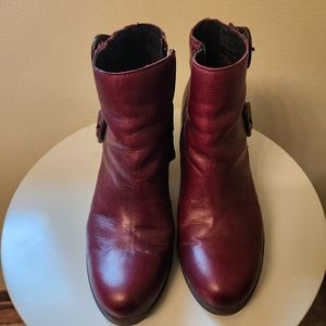 Børn Bordeaux leather high heel ankle boots 6 M